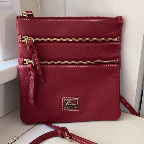 Dooney & Bourke Pebble Leather TripleZip Crossbody - Picture 1 of 10